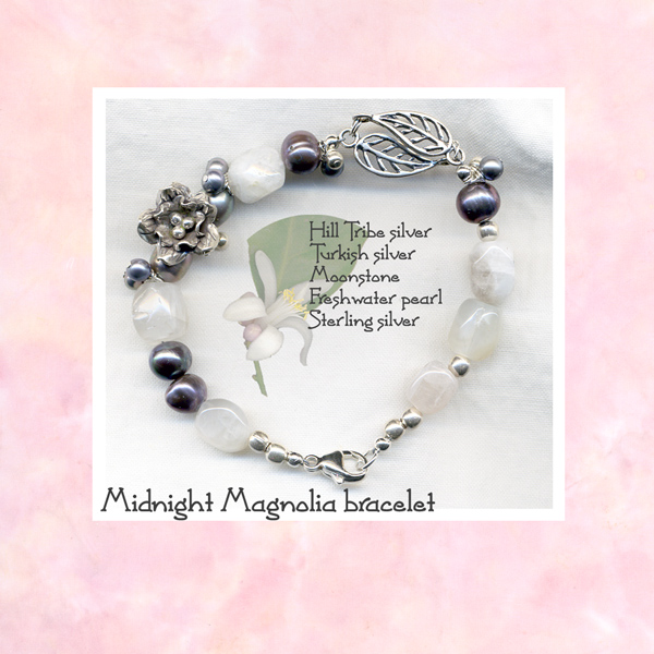 moonstone freshwater pearl bracelet